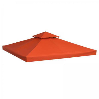 Ersatzdach Pavillondach für Metallpavillon Polyester 3x3m Rostrot - Palo24