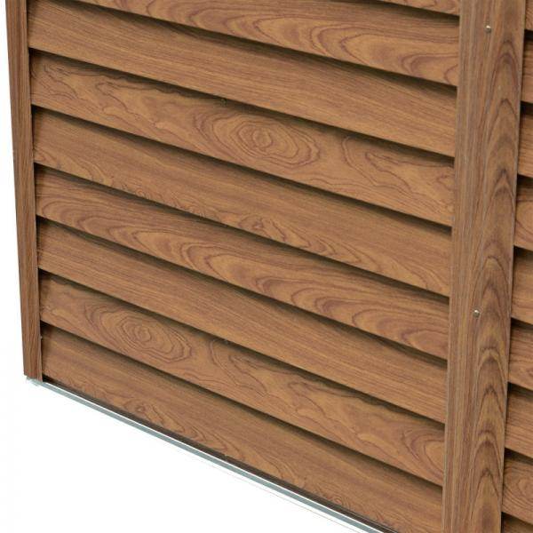 Geräteschuppen Geräteschrank Gerätehaus Gartenhaus Holzmaserungsimitat+Kaffee L152 x B235,7 x H208,7 cm - Palo24