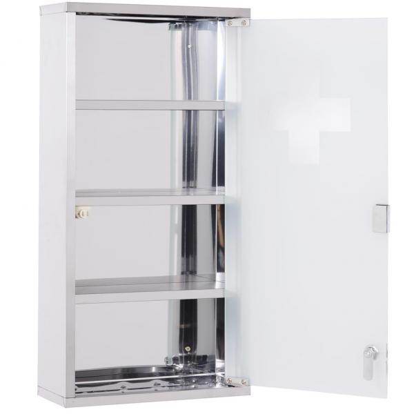 Medizinschrank | Edelstahl | Satiniertes Sichtglas - Palo24