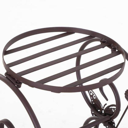 Pflanzenregal Dreistufiger Blumenstand Blumentreppe Metall Bronze - Palo24