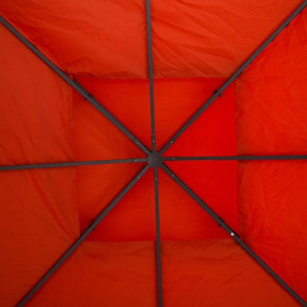 Ersatzdach Pavillondach für Metallpavillon Polyester 3x3m Rostrot - Palo24