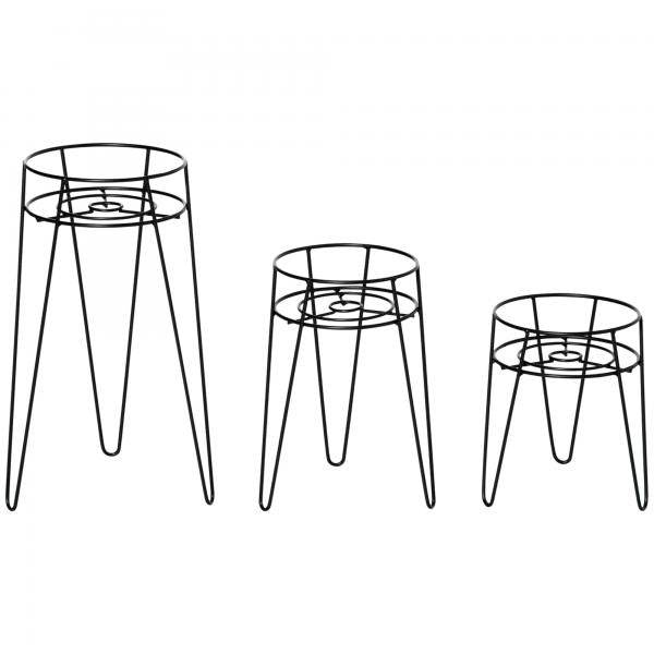 Blumenständer 3er Set aus Metall Pflanzenständer Set - Palo24