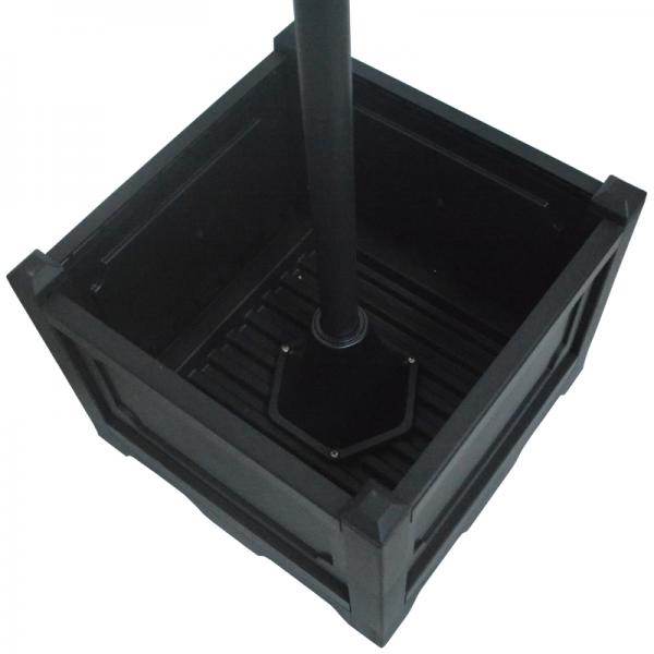 Solarleuchte Gartenlicht 3-köpfige Lampe mit Blumentopf-Basis Wasserdicht Edelstahl 60 x 55 x 189 cm - Palo24