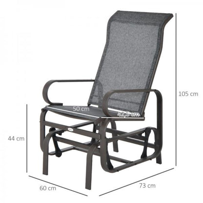 Schaukelstuhl Gartenstuhl Garten Schaukel Metall braun - Palo24
