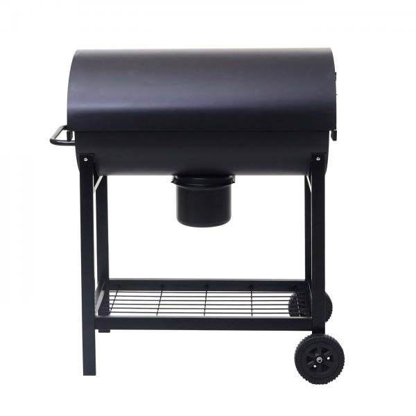 Grillwagen Holzkohlegrill Standgrill Gartengrill mit Deckel Ablage, Stahl 103x93x70cm schwarz - Palo24