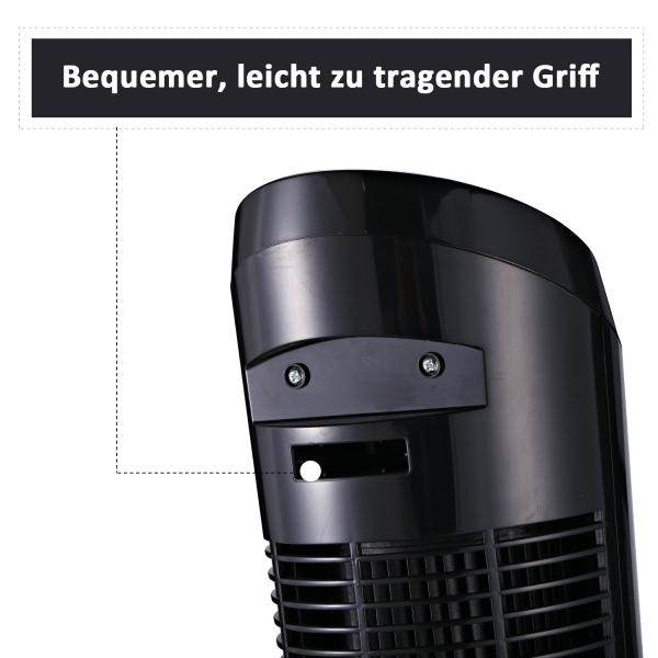 Turmventilator Säulenventilator 45 W 3 Belüftungsstufen 70° Oszillation ABS - Palo24