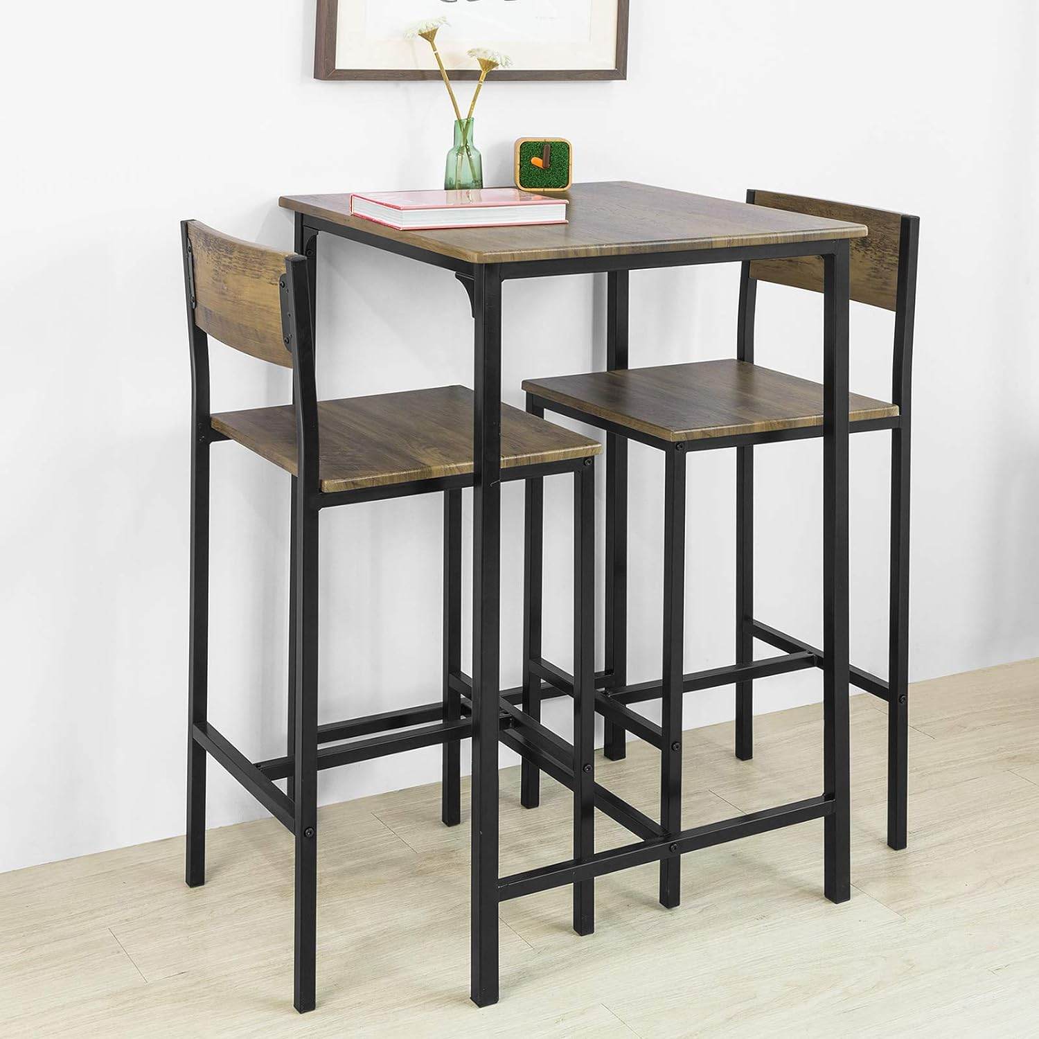 Bartisch mit 2 Barhocker | Bartisch set | 3-teilig | OGT27-N - Palo24