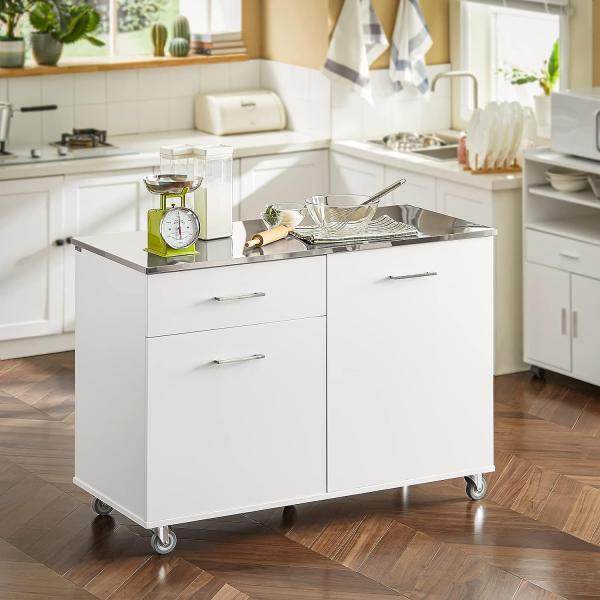 Küchenschrank Weiss | Küchenwagen | Kücheninsel | Servierwagen - Palo24