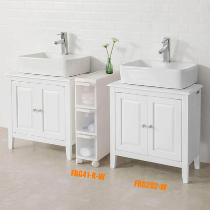 Waschbeckenunterschrank Weiss Badezimmerschrank | Landhaus | FRG202-W - Palo24