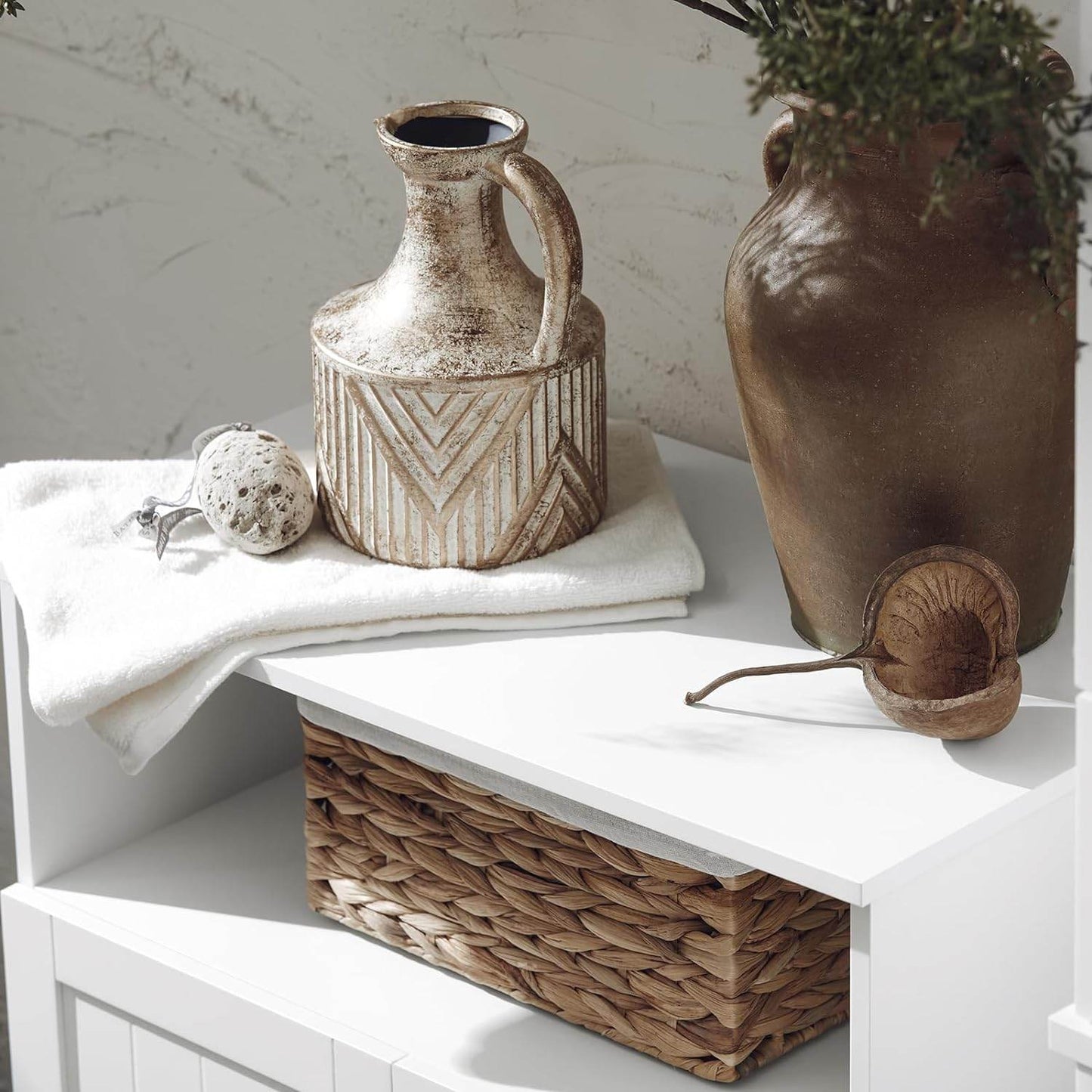 Badkommode | Badzimmerschrank | Flurschrank | Weiss BZR107-W - Palo24