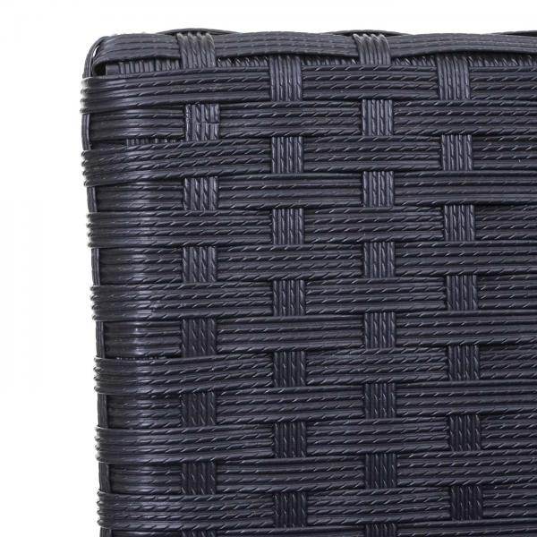 Poly-Rattan Balkonset HWC-G27, Sitzgarnitur Gartengarnitur, 2xSessel+Tisch ~ anthrazit, Kissen creme - Palo24