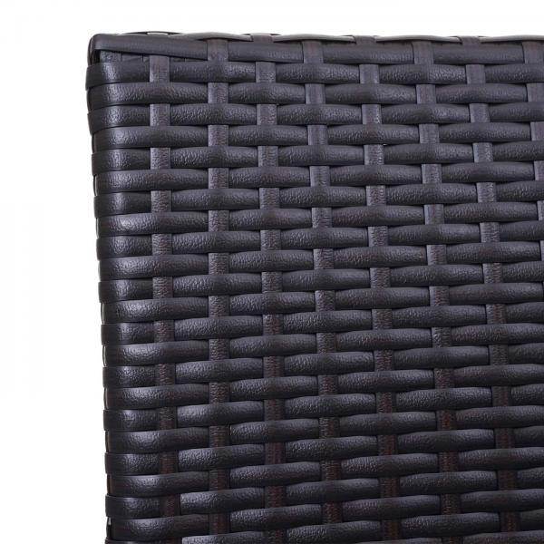 Poly-Rattan Balkonset HWC-G27, Sitzgarnitur Gartengarnitur, 2xSessel+Tisch ~ braun, Kissen creme - Palo24