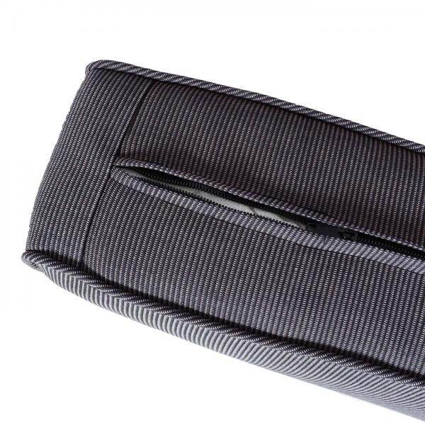 Gartengarnitur HWC-G28, Sitzgruppe Lounge-Set, Akazie Holz halbrundes Rattan verstellbar MVG ~ anthrazit, Kissen grau - Palo24