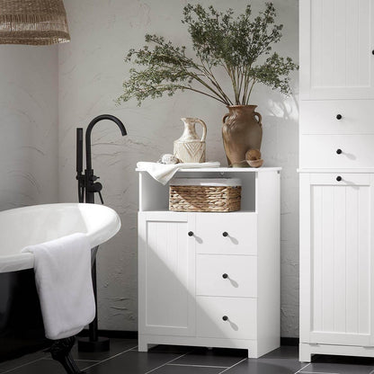 Badkommode | Badzimmerschrank | Flurschrank | Weiss BZR107-W - Palo24