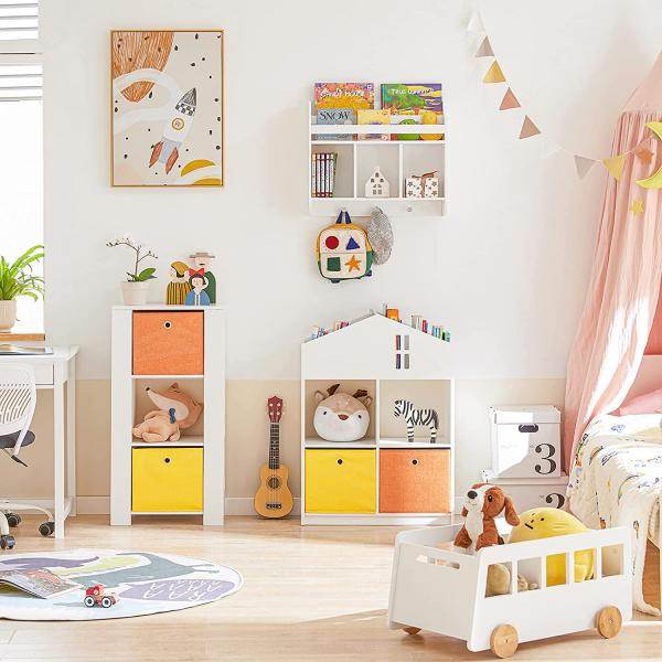 Kinderregal | Bücherregal | Aufbewahrungsregal Für Kinder | Weiss - Palo24