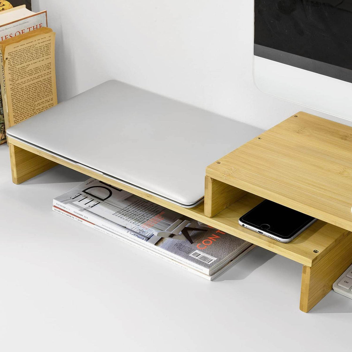 Design Monitorerhöhung für 2 Monitore | Monitorständer | BBF07-N - Palo24