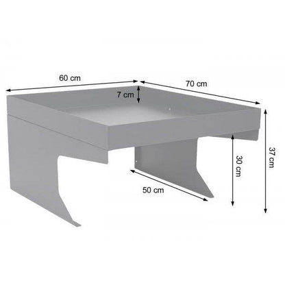 Mähroboter-Garage mit Pflanzkasten Dach Unterstand für Rasenmäher, Metall 37x60x70cm ~ Edelstahl, anthrazit - Palo24