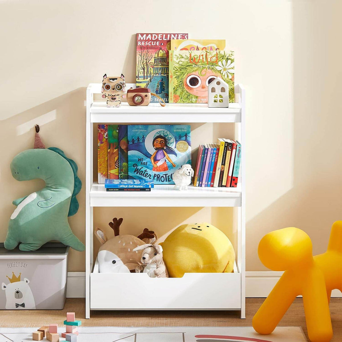 Kinderbücherregal | Spielzeugregal | Aufbewahrungsregal für Kinder | KMB31-W - Palo24