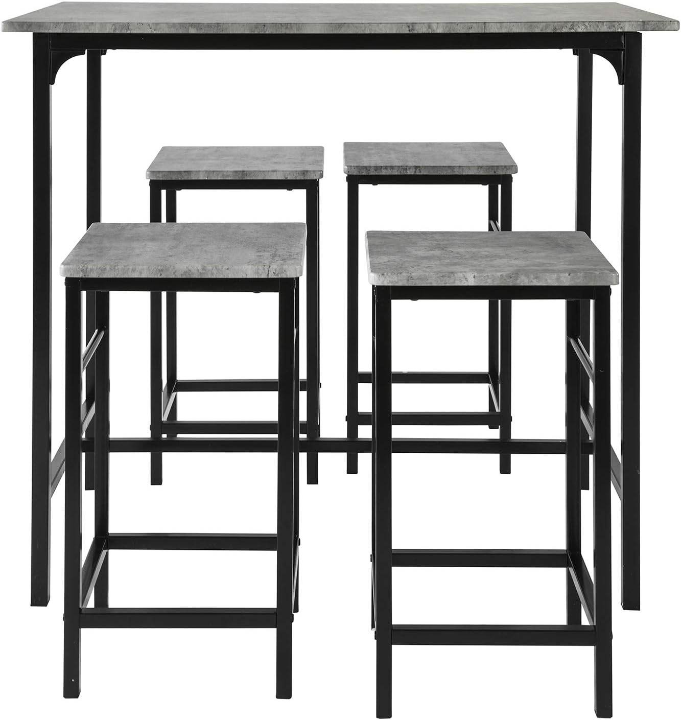 Bartisch mit 4 Hockern | Bartisch set | 5-teilig | OGT11-HG - Palo24