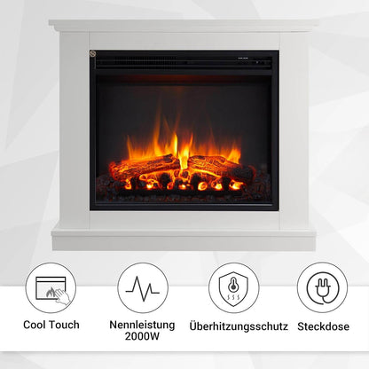 BALDERIA Elektrokamin Phanos 3D-Flammeneffekt 2000W - Palo24