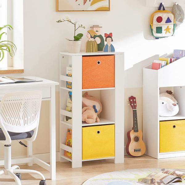 Kinderbücherregal | Spielzeugtruhe | Aufbewahrungsregal Für Kinder | Weiss - Palo24