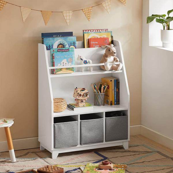 Kinderbücherregal | Spielzeugregal | Aufbewahrungsregal Für Kinder | KMB34-W - Palo24