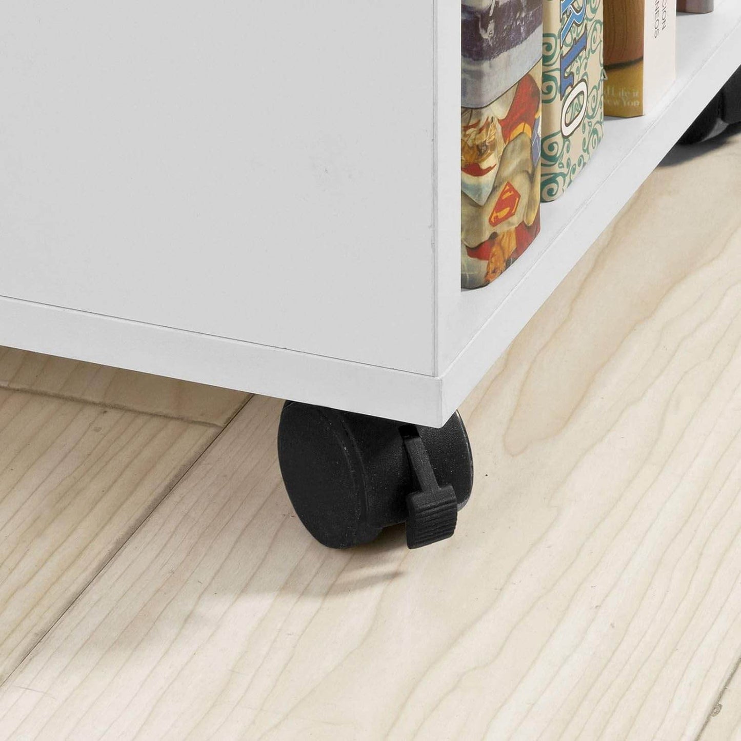 Beistelltisch mit Rollen | Druckertisch | Couchtisch Weiss FBT34-W - Palo24