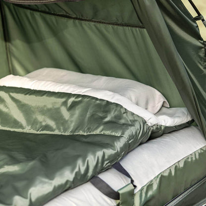 4in1-Zelt Für 1 Person Wurfzelt Feldbett Mit Campingliege Grün - Palo24