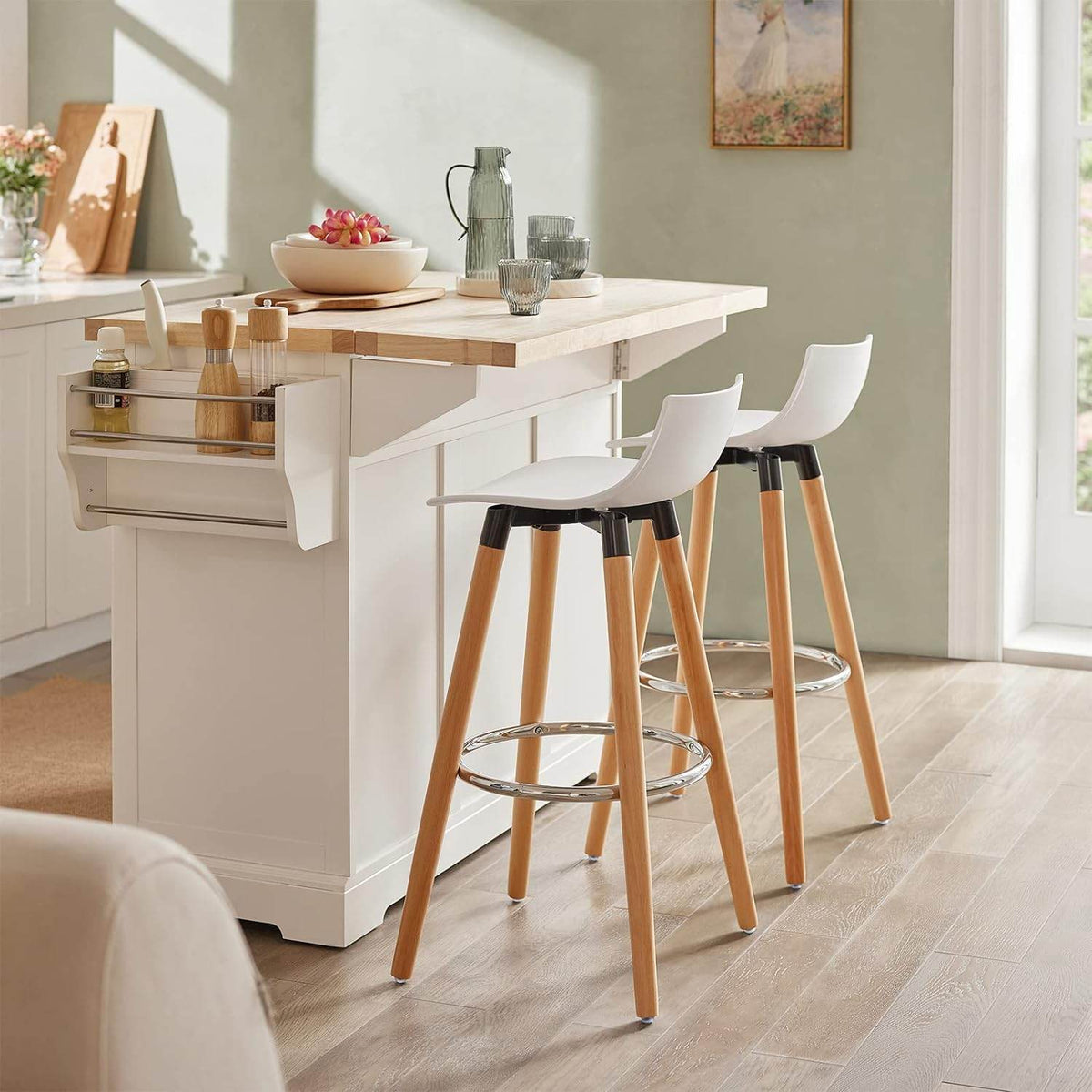 Barhocker | Barstuhl | Tresenhocker | Weiss FST86-W - Palo24
