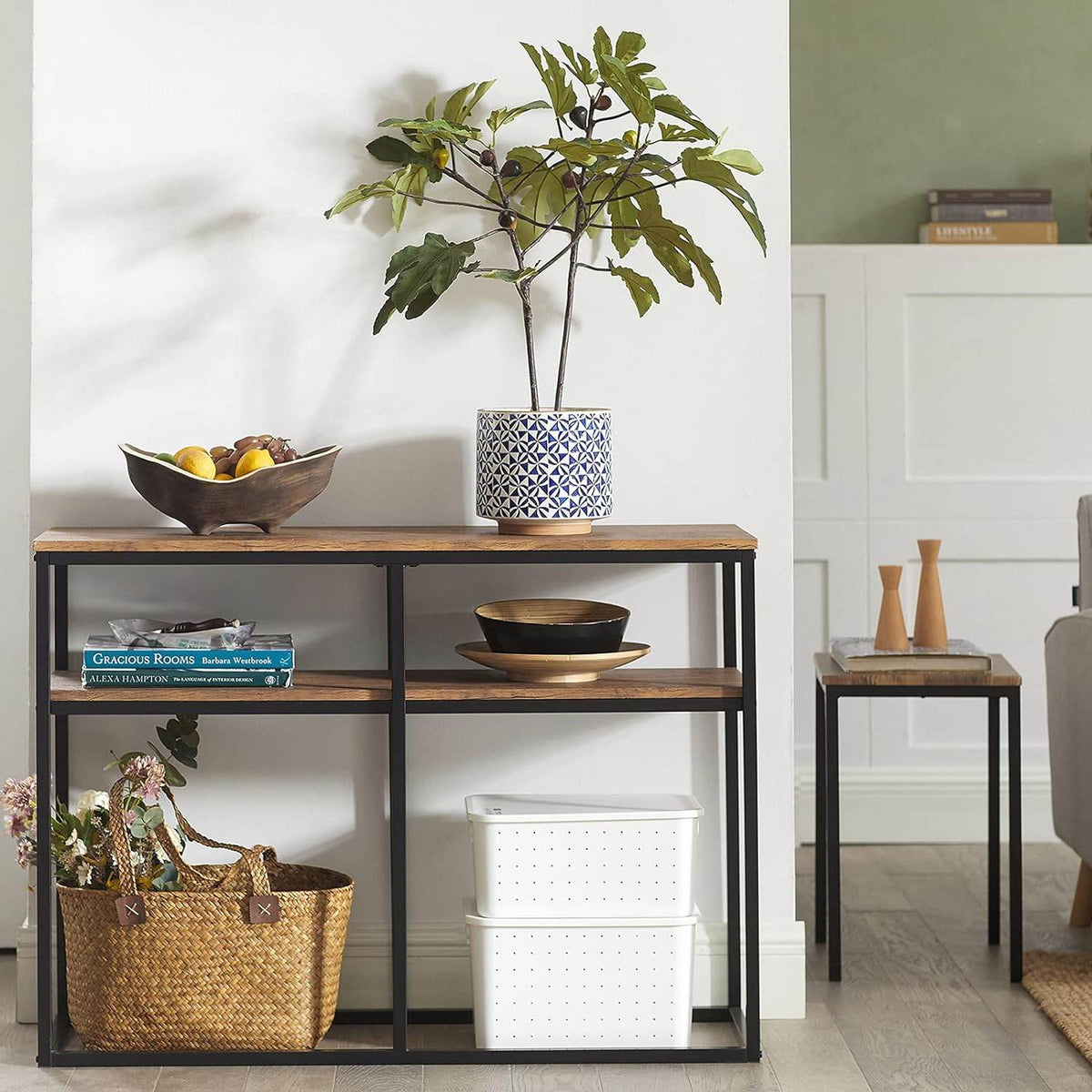 Konsolentisch mit Metallrahmen | Flurtisch | Sideboard | FSB42-Q - Palo24