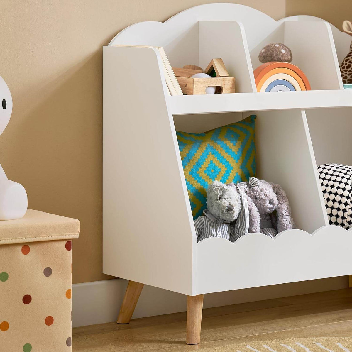 Kinderbücherregal | Aufbewahrungsregal | Montessori Regal | Weiss - Palo24
