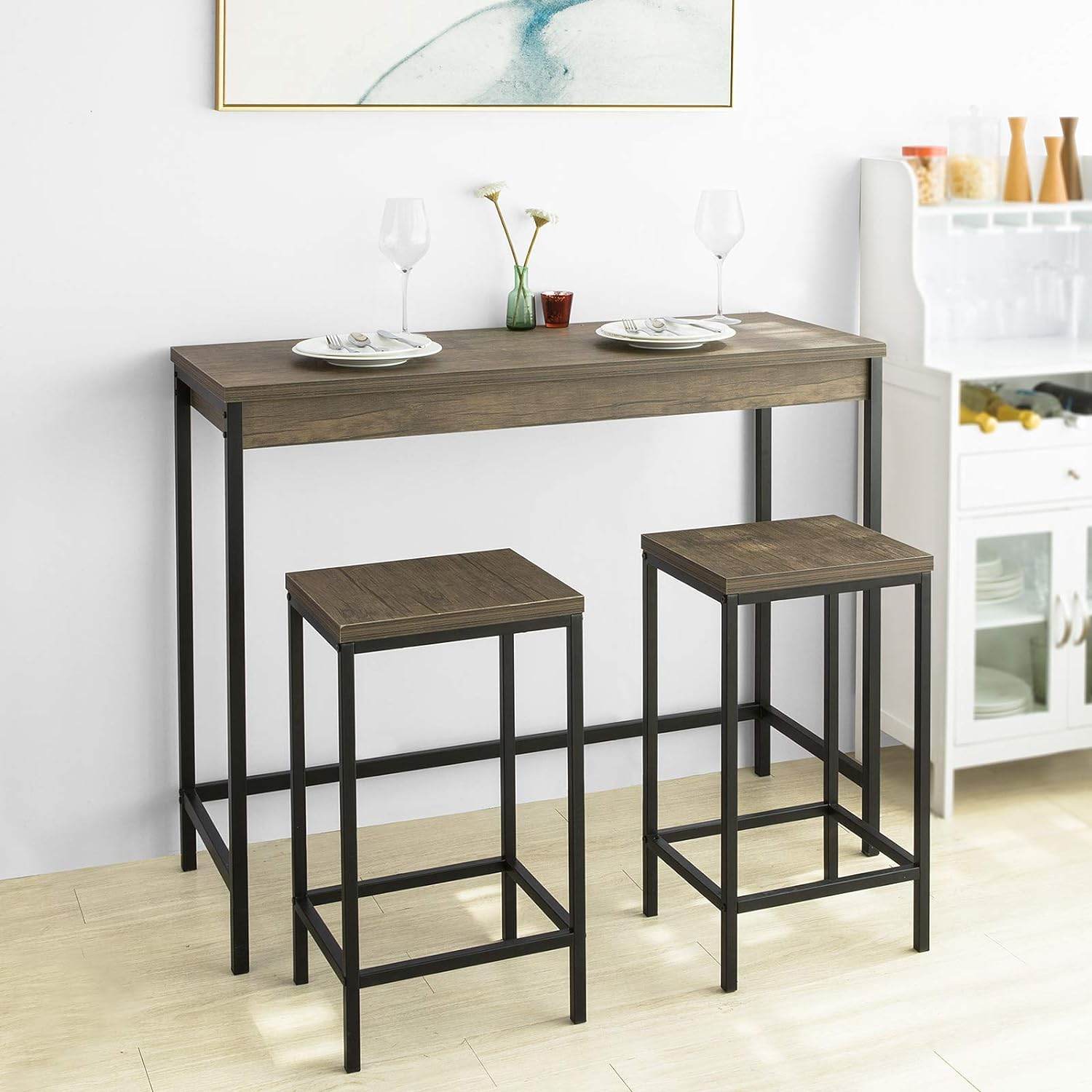 Bartisch mit 2 Hockern | Bartisch set | 3-teilig | OGT30-N - Palo24