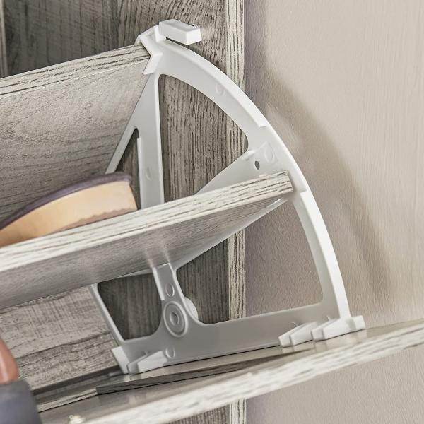 Schuhkipper Schuhschrank Mit 2 Klappen Schuhkommode Hellgrau - Palo24