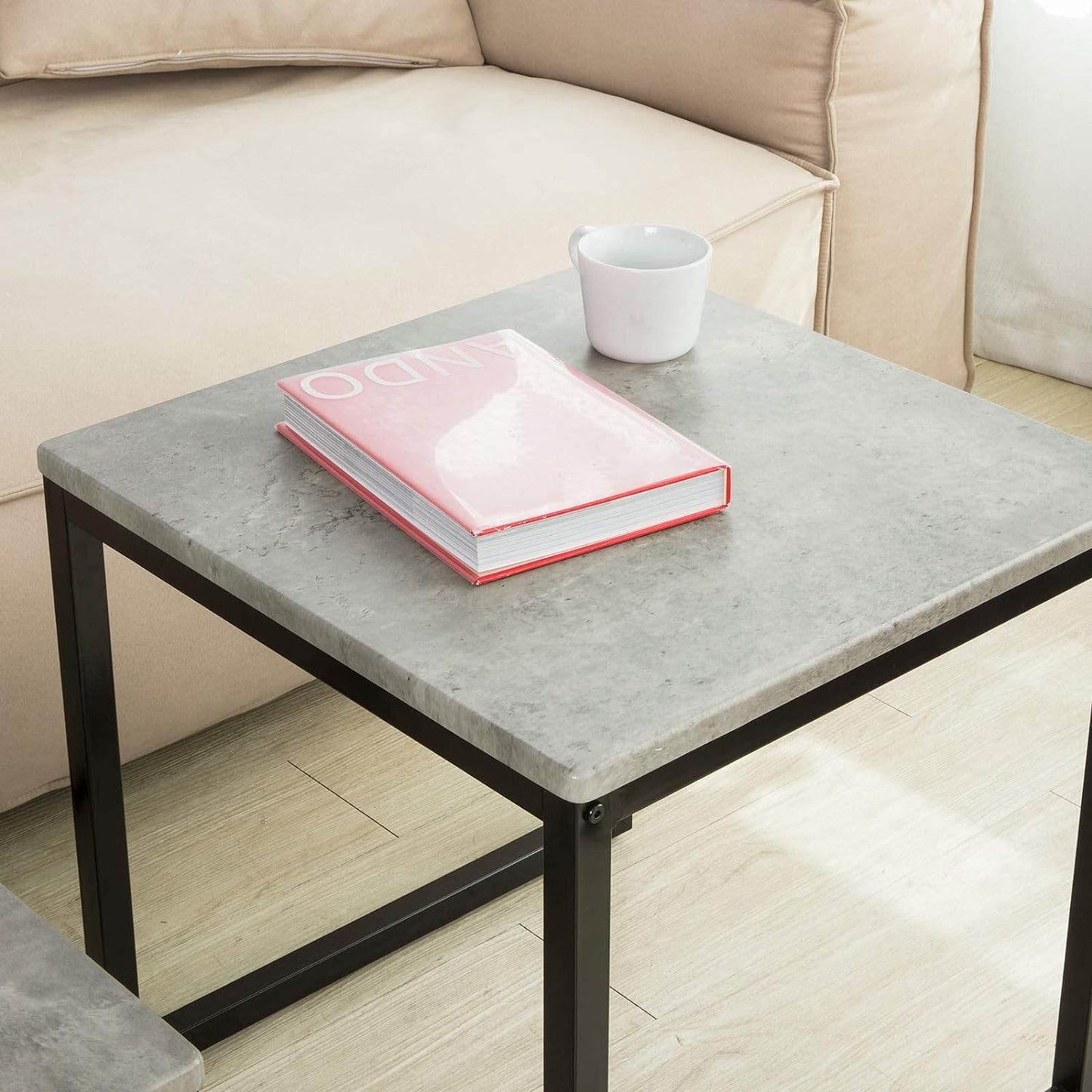 2 Satztische | Sofatisch | Couchtisch grau | FBT42-HG - Palo24