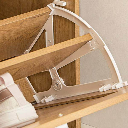 Schuhkipper Schuhschrank Mit 2 Klappen Schuhkommode Natur - Palo24