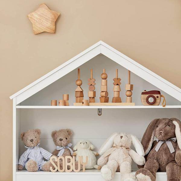 Kinderregal | 2-Teilig Aufbewahrungsregal Für Kinder | Bücherregal | Weiss - Palo24