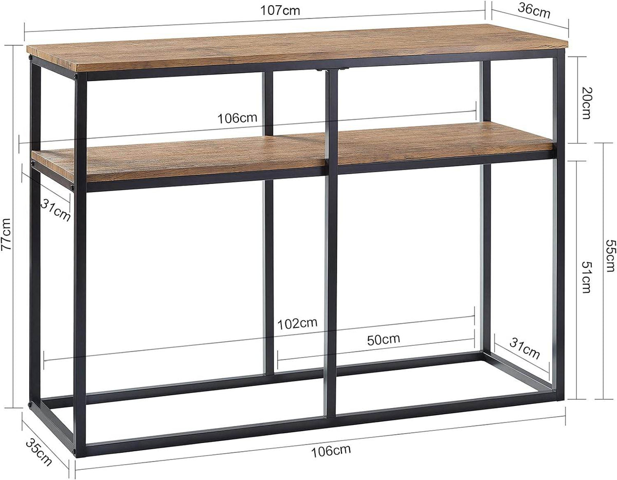 Konsolentisch mit Metallrahmen | Flurtisch | Sideboard | FSB42-Q - Palo24