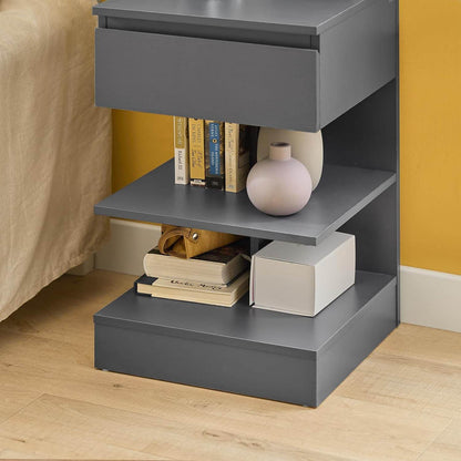 Nachttisch | Nachtschrank | Beistelltisch | Kommode Grau | FBT49-HG - Palo24