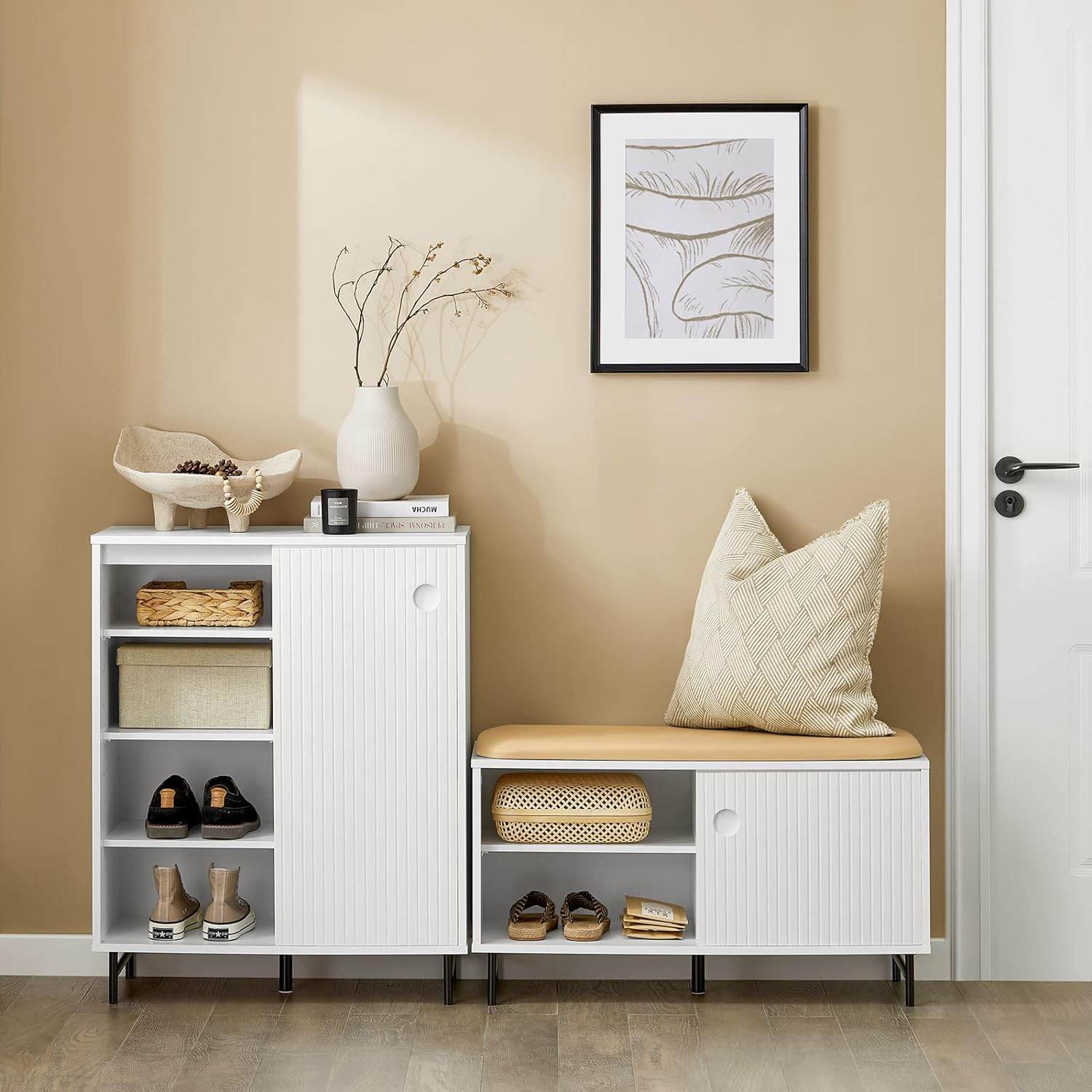 Schuhschrank | Sideboard | Flurschrank | Kommode | Küchenschrank | Weiss - Palo24