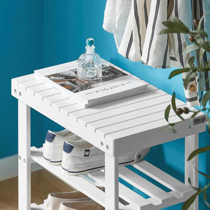 Schuhregal | Sitzbank schmal | Breit 50cm Weiss | FSR02-K-W - Palo24
