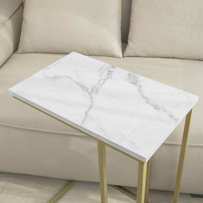 Beistelltisch | Pflegetisch mit goldenem Metallgestell | Couchtisch Sofa | FBT87-G - Palo24
