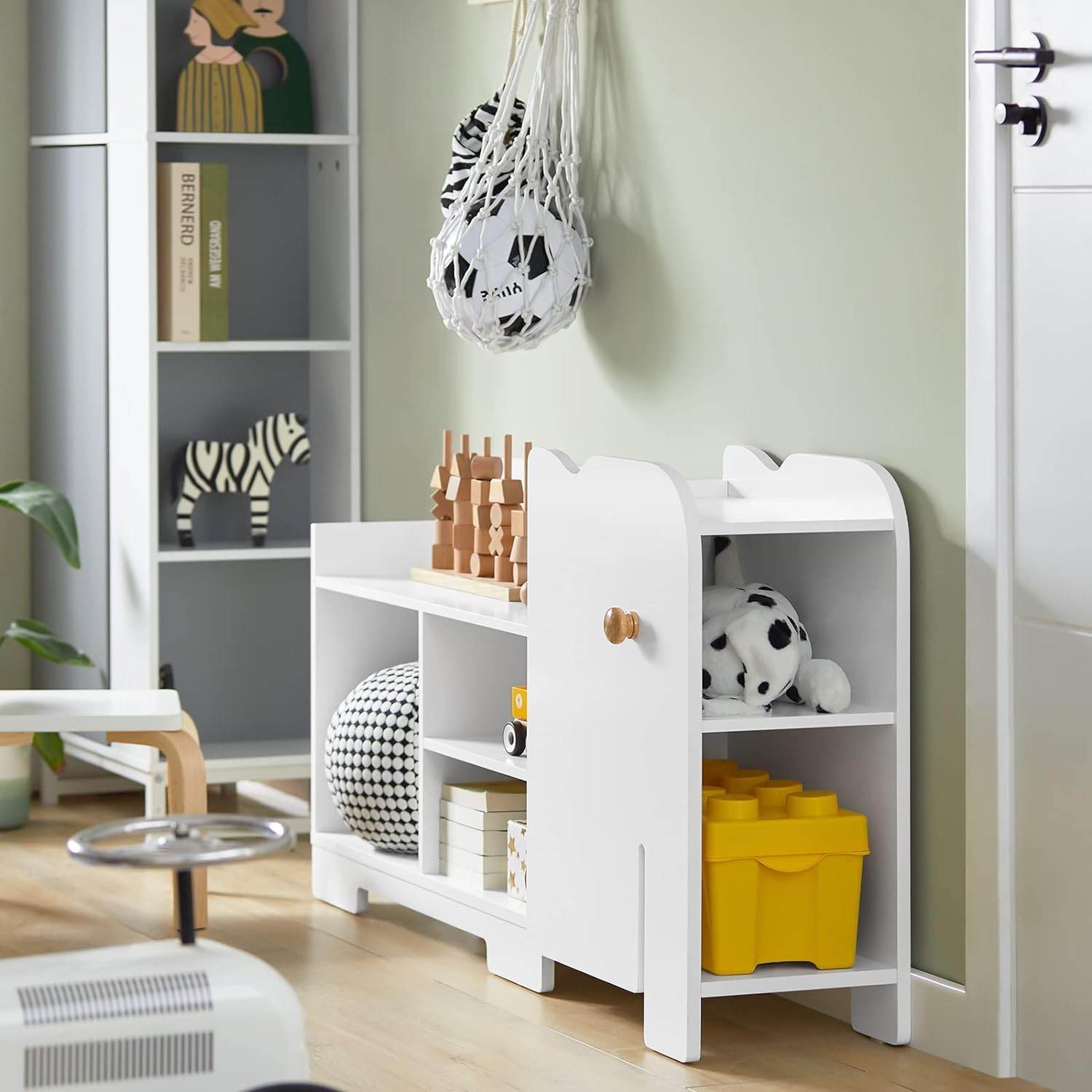 Elefant Kinderregal | Bücherregal | Aufbewahrungsregal für Kinder Weiß| KMB62-W - Palo24