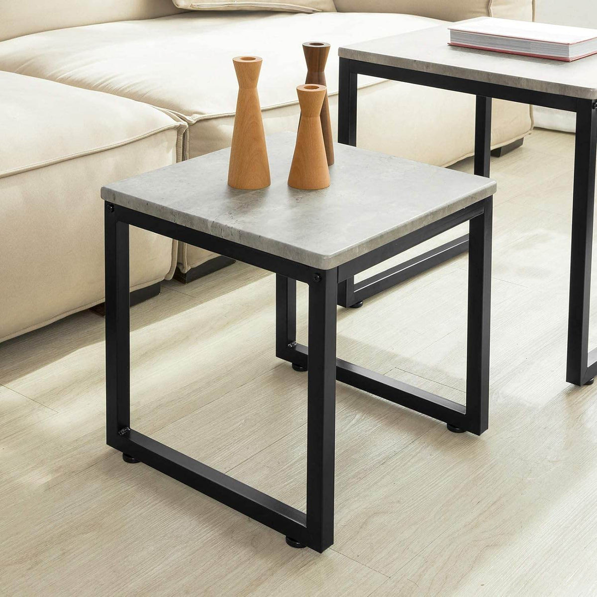 2 Satztische | Sofatisch | Couchtisch grau | FBT42-HG - Palo24