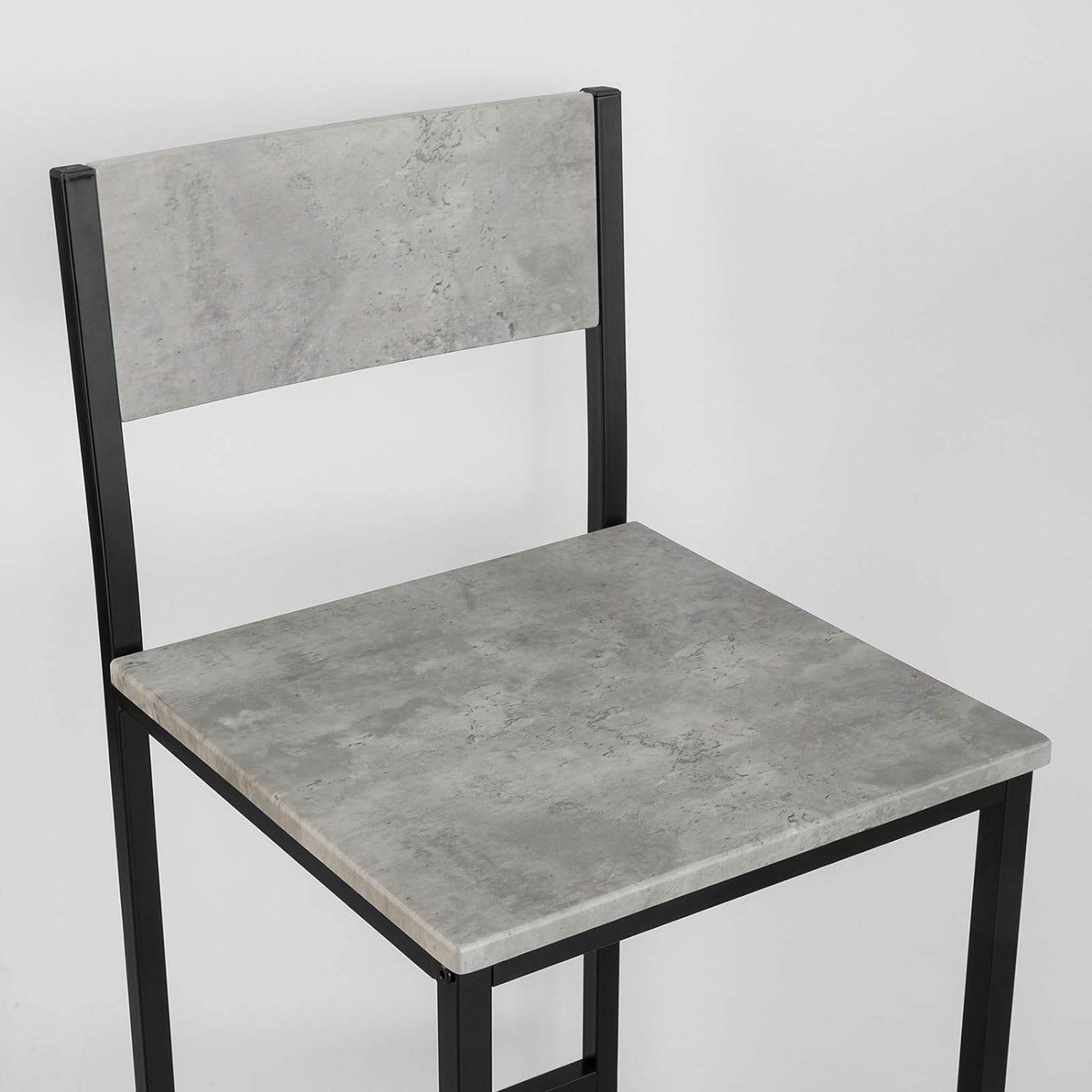 Bartisch mit 2 Barhocker | Bartisch set | 3-teilig | grau | OGT27-HG - Palo24