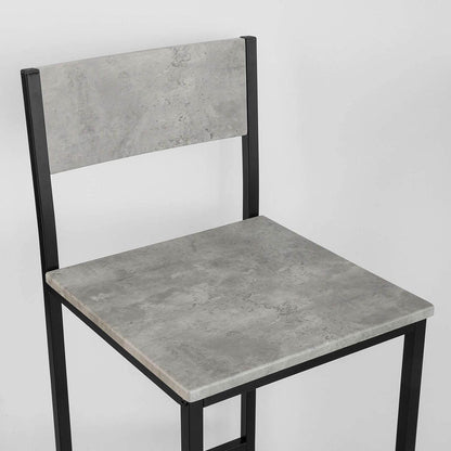 Bartisch mit 2 Barhocker | Bartisch set | 3-teilig | grau | OGT27-HG - Palo24