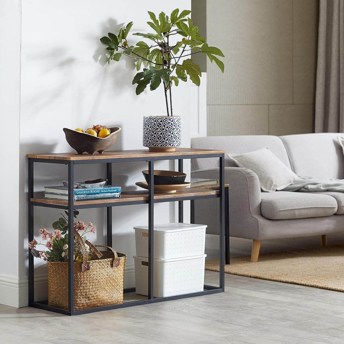 Konsolentisch mit Metallrahmen | Flurtisch | Sideboard | FSB42-Q - Palo24