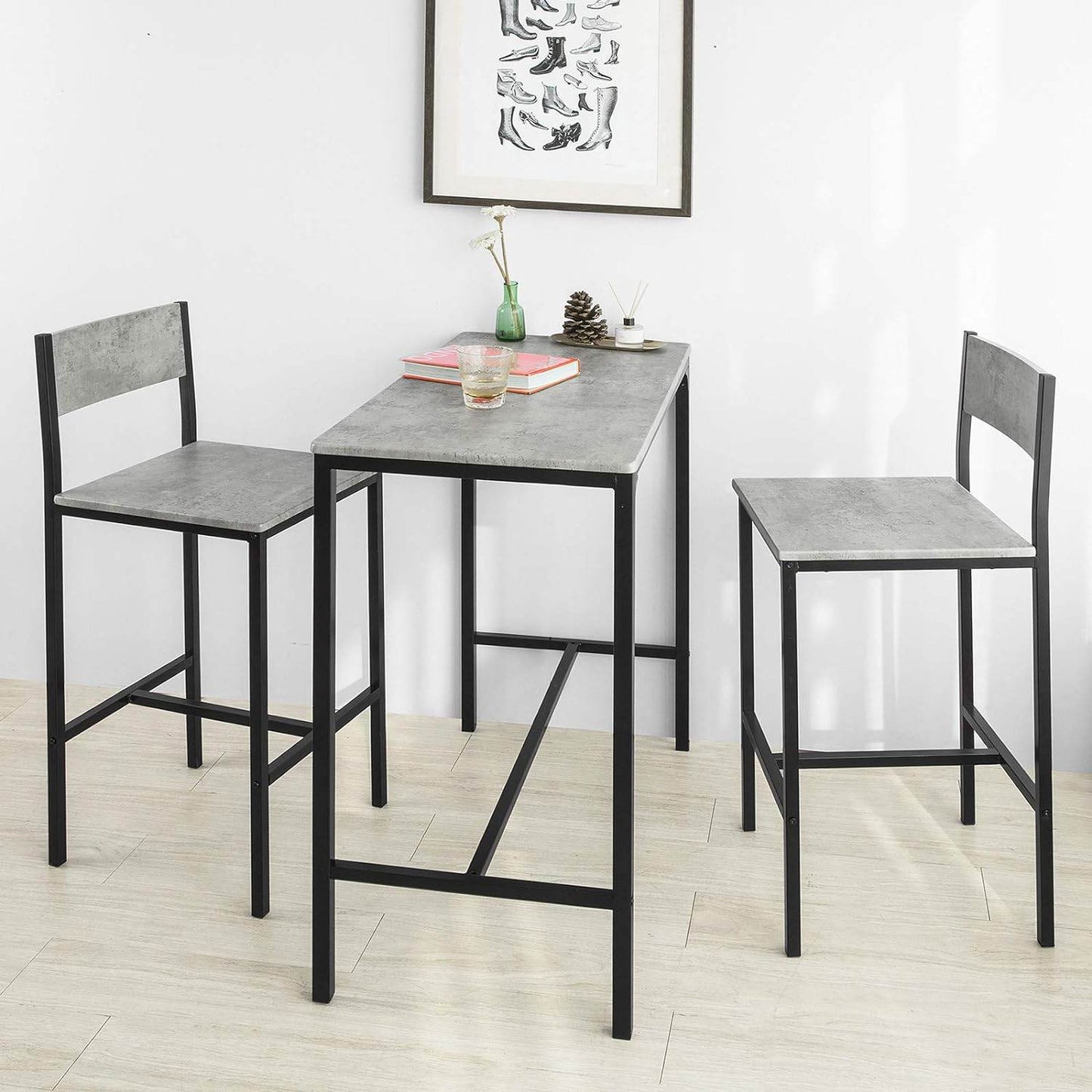 Barstühle 2er set | Tresenhocker | Sitzhöhe 67cm | Metall | FST53-HGx2 - Palo24