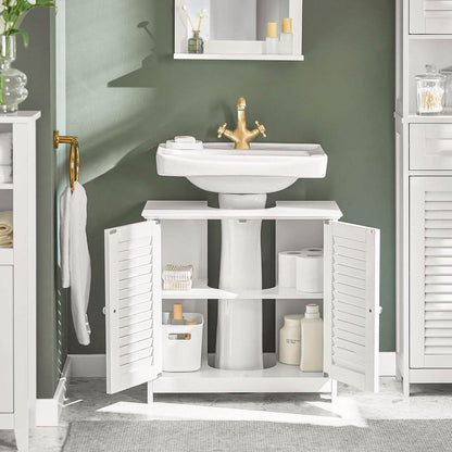 Waschbeckenunterschrank | Badezimmerunterschrank Weiss FRG237-II-W - Palo24