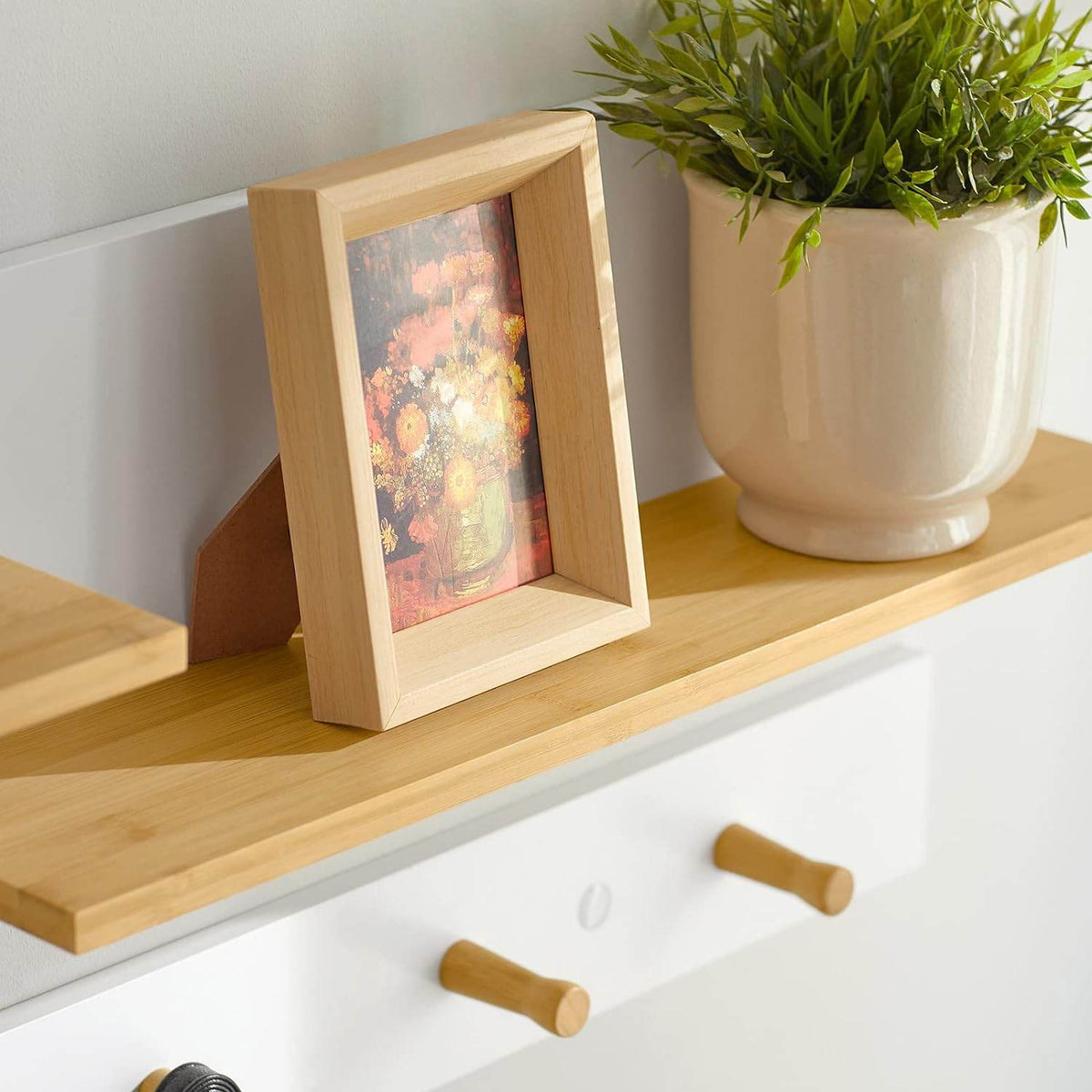 2-teilige Wandgarderobe | Hängeregal | Flurgarderobe Weiss FHK21-WN - Palo24
