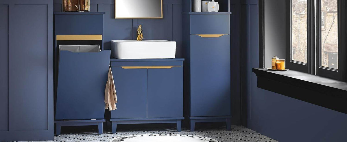 Waschbeckenunterschrank | Badschrank | Waschtisch | Blau | BZR113-B - Palo24